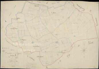 1 vue Saint-Gourgon : plans du cadastre napoléonien. Section A2 dite du bourg
