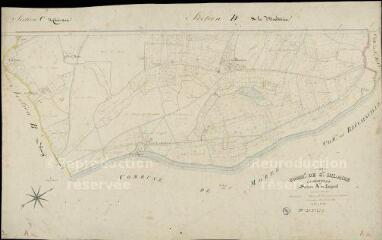 1 vue Saint-Hilaire-la-Gravelle : plans du cadastre napoléonien. Section A dite du langault