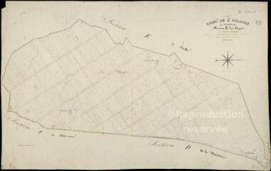 1 vue Saint-Hilaire-la-Gravelle : plans du cadastre napoléonien. Section E1 dite des usages