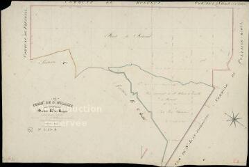 1 vue Saint-Hilaire-la-Gravelle : plans du cadastre napoléonien. Section E2 dite de la gravelle