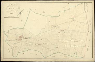 1 vue Saint-Laurent-des-Bois : plans du cadastre napoléonien. Section C dite du bourg