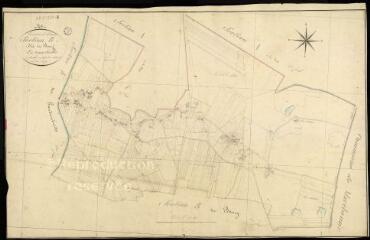 1 vue Saint-Léonard-en-Beauce : plans du cadastre napoléonien. Section B1 dite du bourg