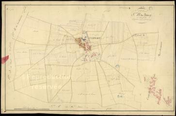 1 vue Saint-Léonard-en-Beauce : plans du cadastre napoléonien. Section B2 dite du bourg