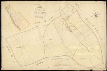 1 vue Saint-Léonard-en-Beauce : plans du cadastre napoléonien. Section H1 dite de sigogne