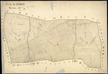 1 vue Saint-Lubin-en-Vergonnois : plans du cadastre napoléonien. Section A1 A3 A5
