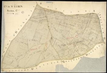 1 vue Saint-Lubin-en-Vergonnois : plans du cadastre napoléonien. Section C1 C2