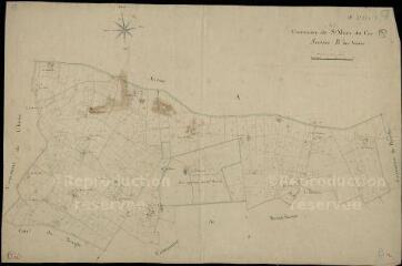 1 vue Saint-Marc-du-Cor : plans du cadastre napoléonien. Section B dite des ventes