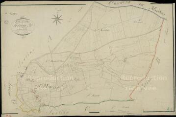 1 vue Saint-Martin-des-Bois : plans du cadastre napoléonien. Section A1 dite du bourg