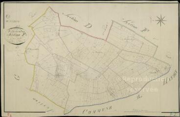 1 vue Saint-Martin-des-Bois : plans du cadastre napoléonien. Section F2 dite de la martinière
