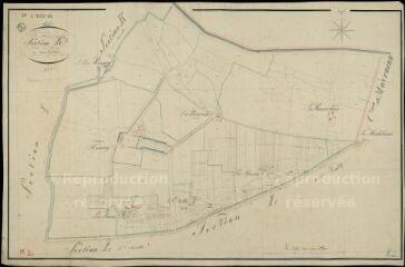 1 vue Saint-Martin-des-Bois : plans du cadastre napoléonien. Section K2 dite de ranay