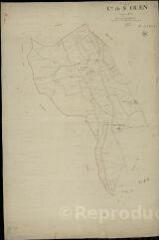 1 vue Saint-Ouen : plans du cadastre napoléonien. Section A dite de la jousselinière