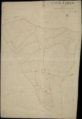 1 vue Saint-Ouen : plans du cadastre napoléonien. Section B dite de poiriers