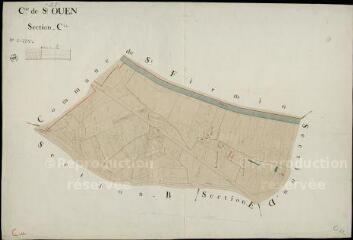 1 vue Saint-Ouen : plans du cadastre napoléonien. Section C