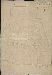 1 vue Saint-Ouen : plans du cadastre napoléonien. Section G dite des grandes vignes