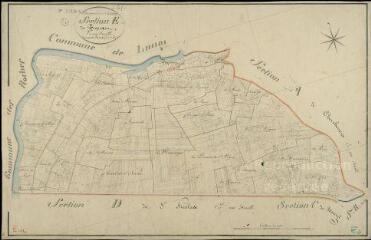 1 vue Saint-Rimay : plans du cadastre napoléonien. Section E dite de piquant