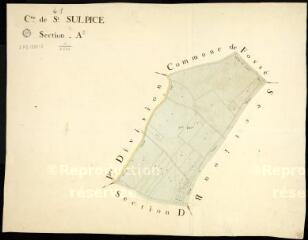 1 vue Saint-Sulpice : plans du cadastre napoléonien. Section A2