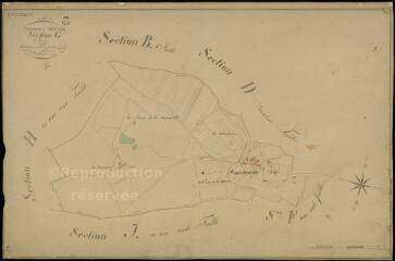 1 vue Santenay : plans du cadastre napoléonien. Section G dite du bourg