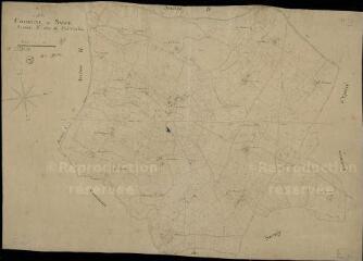 1 vue Sargé-sur-Braye : plans du cadastre napoléonien. Section E dite du fief corbin