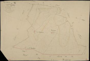 1 vue Savigny : plans du cadastre napoléonien. Section E4 dite de la villée