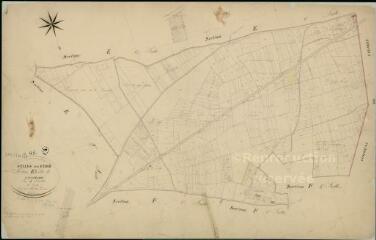 1 vue SELLES-SUR-CHER : plans du cadastre napoléonien. Section E3 dite de Saugirard