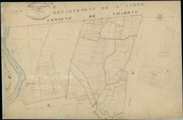 1 vue SELLES-SUR-CHER : plans du cadastre napoléonien. Section G1 dite de Champcol