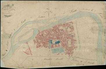 1 vue SELLES-SUR-CHER : plans du cadastre napoléonien. Section K dite de la Ville