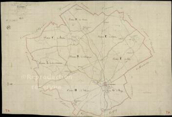 1 vue Selommes : plans du cadastre napoléonien. Tableau d'assemblage