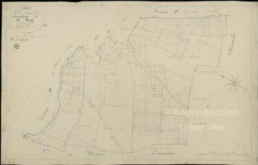 1 vue Selommes : plans du cadastre napoléonien. Section G1 dite du bourg