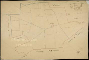 1 vue Semerville : plans du cadastre napoléonien. Section A1 dite de villecellier