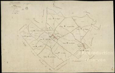 1 vue Séris : plans du cadastre napoléonien. Tableau d'assemblage