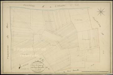 1 vue Séris : plans du cadastre napoléonien. Section J2 dite de la pierre bataille