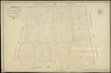 1 vue Séris : plans du cadastre napoléonien. Section M1 dite du bas des plantes