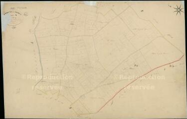 1 vue Soings : plans du cadastre napoléonien. Section B3 dite du bourg