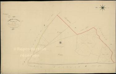 1 vue Soings : plans du cadastre napoléonien. Section C3 dite d'Hadry