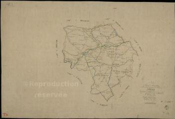 1 vue Souday : plans du cadastre napoléonien. Tableau d'assemblage