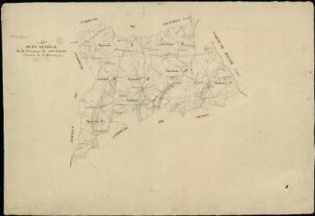 1 vue Souvigny : plans du cadastre napoléonien. Tableau d'assemblage