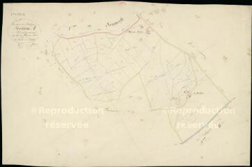 1 vue Souvigny : plans du cadastre napoléonien. Section A, développement
