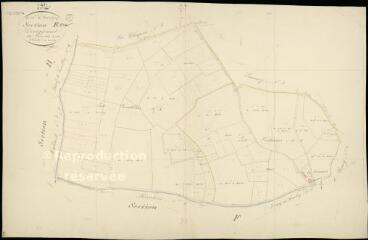 1 vue Souvigny : plans du cadastre napoléonien. Section E, 2ème développement