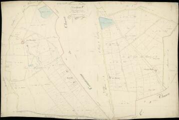 1 vue Souvigny : plans du cadastre napoléonien. Section F, développement