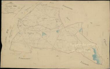 1 vue Souvigny : plans du cadastre napoléonien. Section G dite de la Serdinière