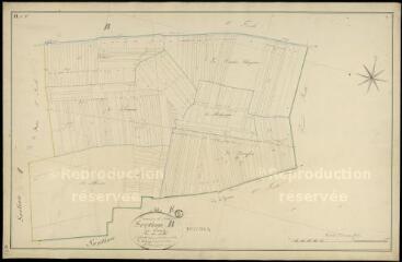 1 vue Talcy : plans du cadastre napoléonien. Section B1 dite du bourg