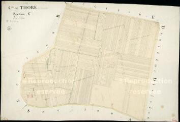 1 vue Thoré-la-Rochette : plans du cadastre napoléonien. Section C1