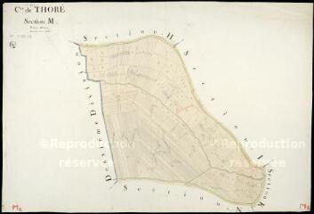 1 vue Thoré-la-Rochette : plans du cadastre napoléonien. Section M1