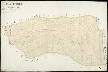 1 vue Thoré-la-Rochette : plans du cadastre napoléonien. Section M2