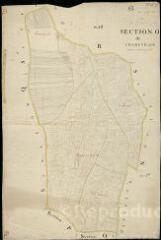1 vue Thoré-la-Rochette : plans du cadastre napoléonien. Section O1 dite de champ vilain
