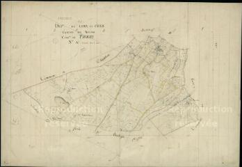1 vue Thoury : plans du cadastre napoléonien. Section A