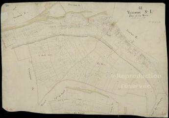 1 vue Vendôme : plans du cadastre napoléonien. Section L dite de la motte.