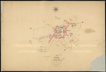 1 vue  - Verdes : plans du cadastre napoléonien. Section C1 dite du bourg et monchaux (ouvre la visionneuse)