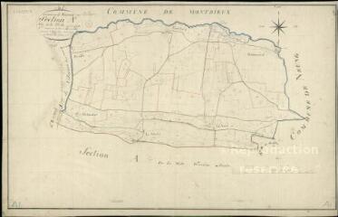 1 vue Vernou-en-Sologne : plans du cadastre napoléonien. Section A1 dite de la Motte