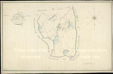 1 vue Vernou-en-Sologne : plans du cadastre napoléonien. Section D2 dite de la Borde
